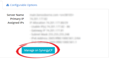 Manage on Synergy CP